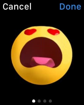 Скриншот с умных часов Apple Watch