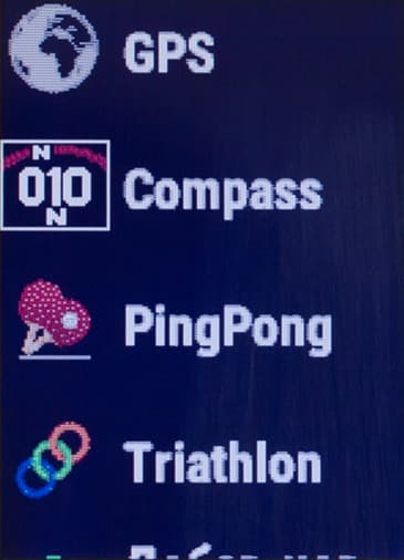 Снимок экрана Garmin vivoactive HR Снимок экрана Garmin vivoactive HR