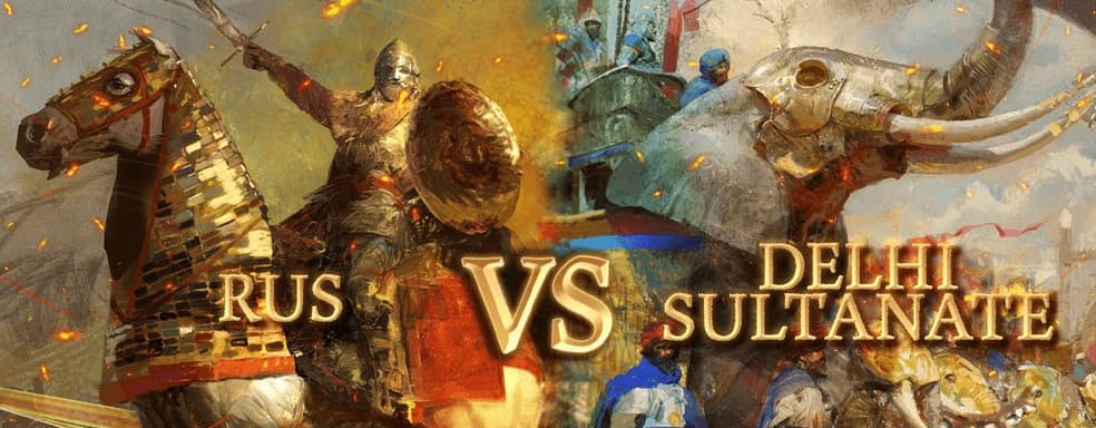 Россия против Делийского султаната. Показаны 40 минут игрового процесса Age of Empires 4