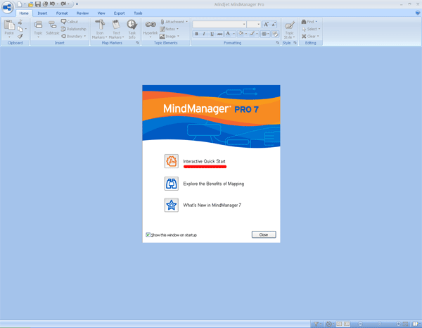 Окно быстрого старта
