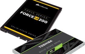 Твердотельные накопители Corsair Force LE200 240 ГБ и Toshiba TR200 960 ГБ:
