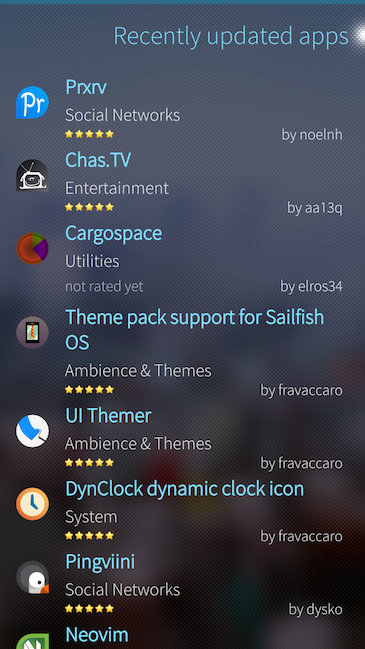 Скриншот Sailfish OS Скриншот Sailfish OS