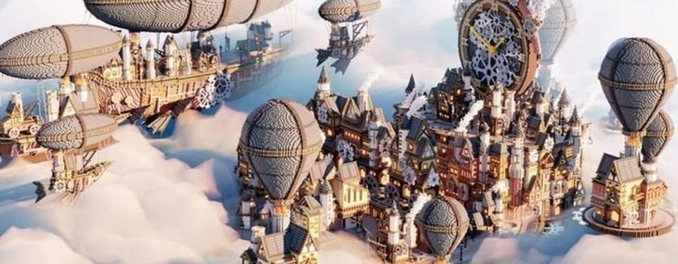 В Minecraft построили масштабный город в стиле стимпанк
