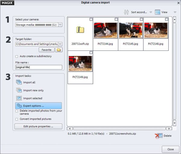 Импорт фотографий в Magix Photo Manager 2006 deLuxe