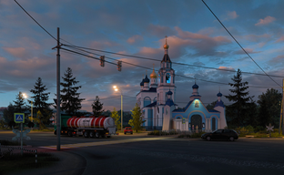 Соборы, церкви и нереалистичные дороги — скриншоты дополнения «Сердце России» для Euro Truck Simulator 2