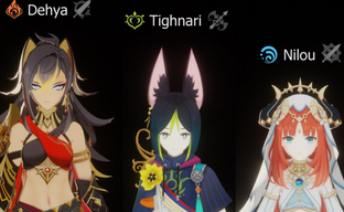 Инсайдер Genshin Impact показал новых героев обновления 3.0 со всех сторон и сравнил рост. Лук-рыба тоже есть