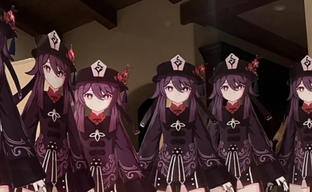 Армия Ху Тао из Genshin Impact захватила дом. Творец создал множество девушек под присмотром гигантских Саяк