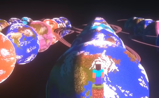 В Minecraft построили мультивселенную с порталом между чёрной и белой дырами