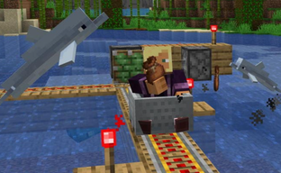 Minecraft получила улучшенную физику вагонеток и долгожданные мешки.  Игроки запускают транспорт в полёт