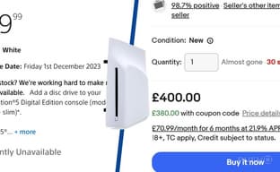 PS5 Pro Disc Drive Is Almost Unavailable in UK Stores, Scalpers Selling It for Much More