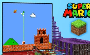 Игрок воссоздал Super Mario Bros. в Minecraft. 800 тысяч блоков и много времени