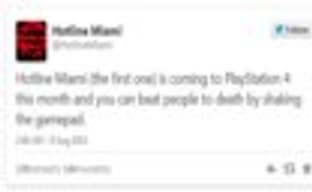 Hotline Miami для PS4 в августе