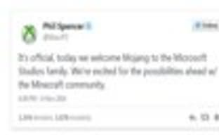 Mojang стала частью Microsoft Studios