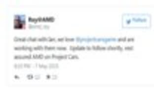 AMD работает над улучшением производительности Project CARS на своих видеокартах