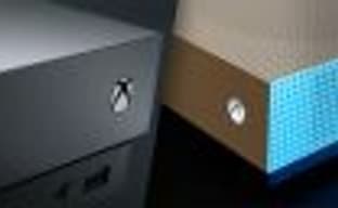 Распаковка стандартного издания Xbox One X, сравнение размеров новинки с другими консолями