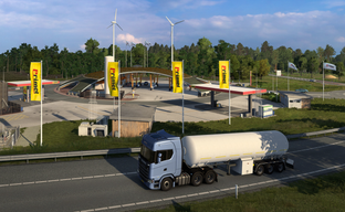Разработчики Euro Truck Simulator 2 показали «сверхсовременную» заправку и места отдыха из обновления Бенилюкса
