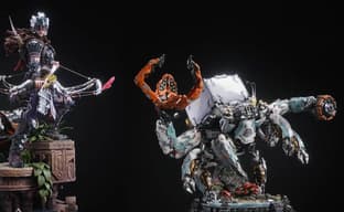 Prime 1 Studio lanzará estatuas de Escarabajo y Aloy con la armadura "Sombra Carja" de Horizon Forbidden West
