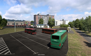 New Euro Truck Simulator 2 Gameplay — Bus Cabin View and Stops Shown