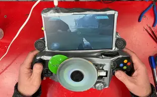 Blogger Creates Portable Frankenstein Monster from Original Xbox Using Glue and Angle Grinder
