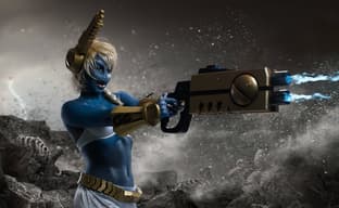 «For the Greater Good!»: Model shows cosplay of a Tau race representative from Warhammer 40,000