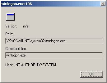 Информация о процессе