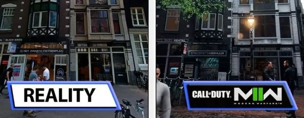 Игра или реальность? Появилось сравнение Call of Duty: Modern Warfare 2 с настоящим Амстердамом