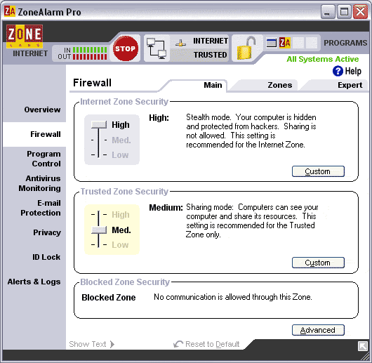 Настройки файрвола