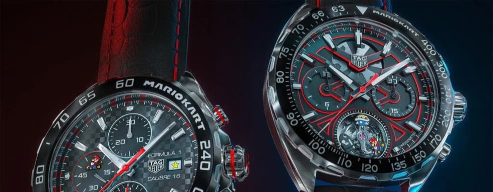 Nintendo и Tag Heuer предлагают купить часы в стиле Mario Kart за 1,6 миллионов рублей
