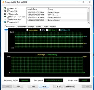 Поведение Intel Core m3-6Y30 под нагрузкой