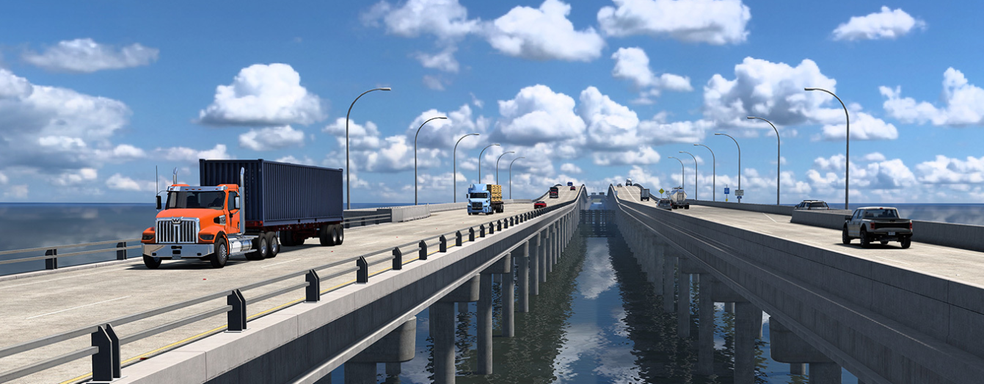 Мосты и дамба Луизианы в American Truck Simulator. Новые скриншоты дополнения про южный штат