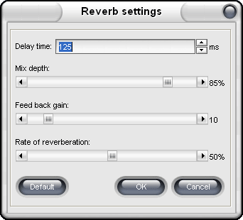 Применение реверберации в Audio Editor Plus
