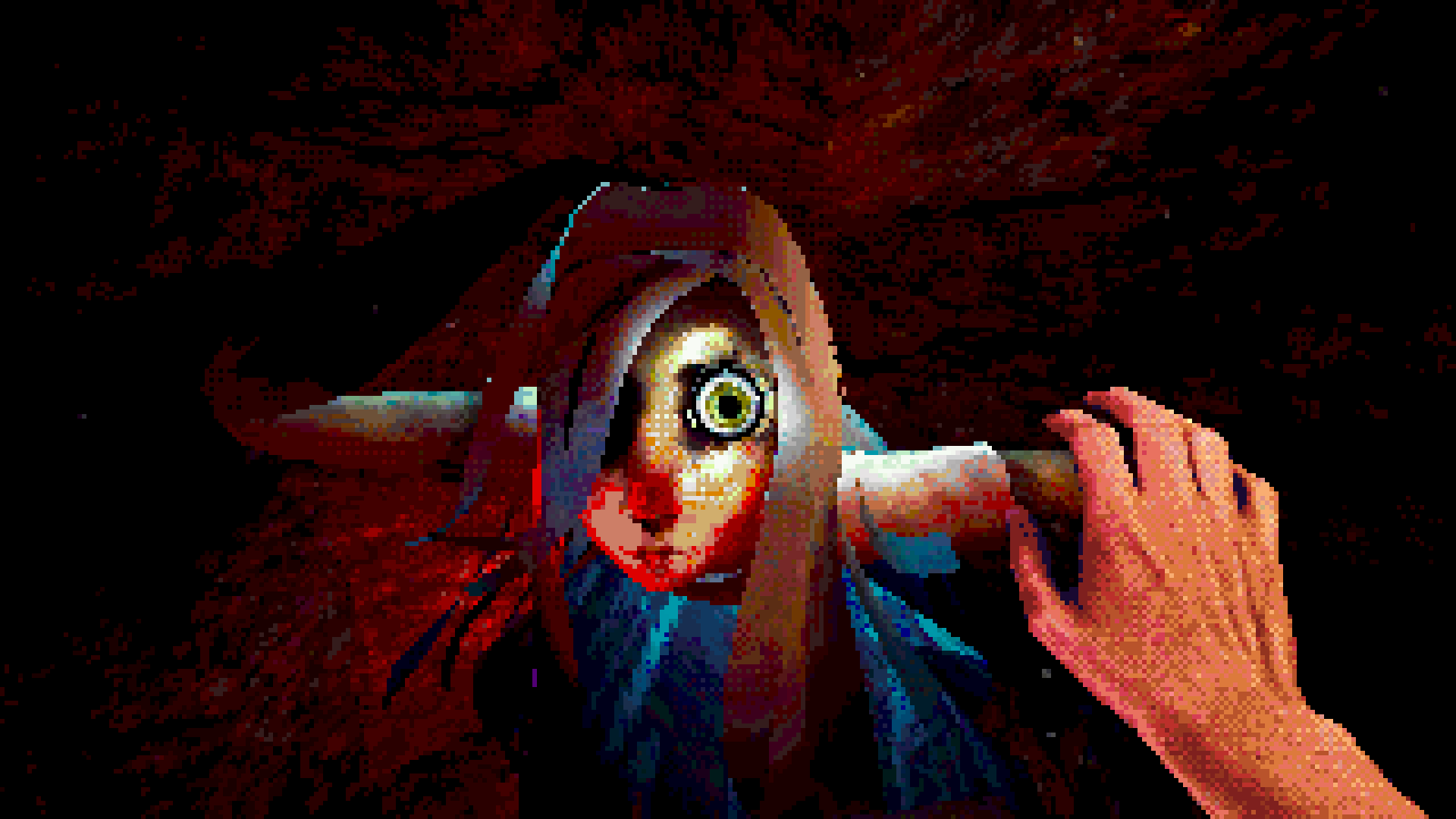 Большая женщина следит за тобой.