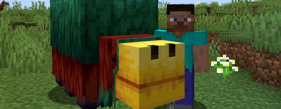 В Minecraft появится огромный Нюхач. Знакомство с новым мобом и сравнение со Стивом