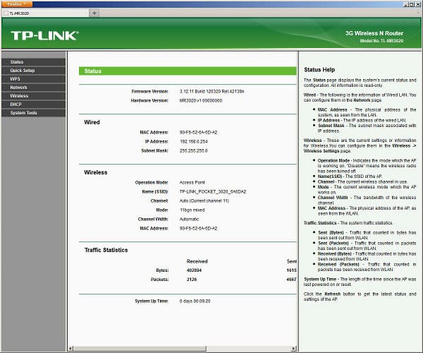 Настройка TP-LINK TL-WR3020 Настройка TP-LINK TL-WR3020