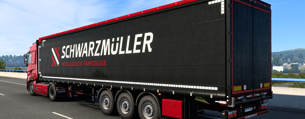 Euro Truck Simulator 2 используют для тест-драйва прицепов Schwarzmüller на выставке в 4D-симуляторе