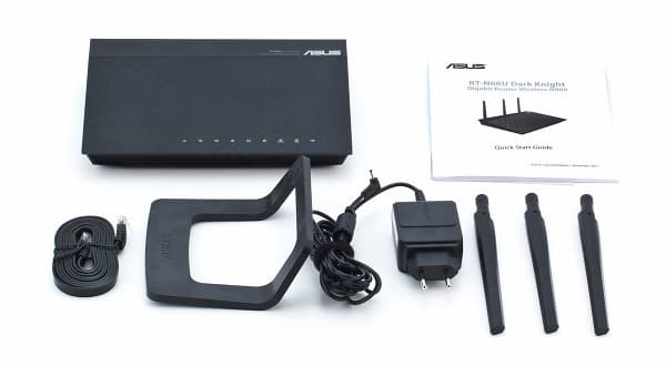 Комплект поставки беспроводного роутера ASUS RT-N66U