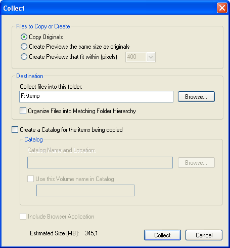 Сбор фотографий в единой папке с помощью Porfolio