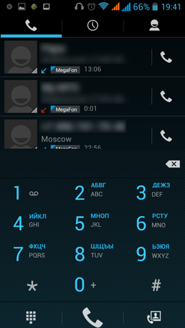 Обзор Jiayu G4. Скриншоты. Телефонные вызовы