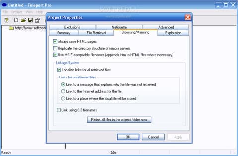 Настройки проекта