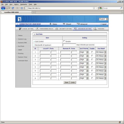 маршрутизатор LevelOne WBR-6020 настройка маршрутизатора LevelOne WBR-6020
