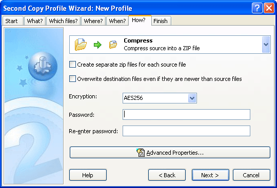 Создание нового профиля в Second Copy