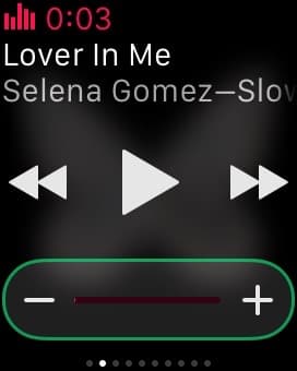 Скриншот с умных часов Apple Watch