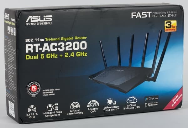 Упаковка Asus RT-AC3200 Упаковка Asus RT-AC3200