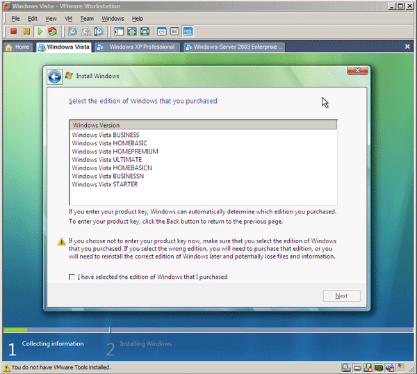 Установка Windows Vista