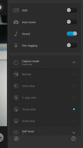 Обзор Gionee Elife E7. Скриншоты. Настройки камеры
