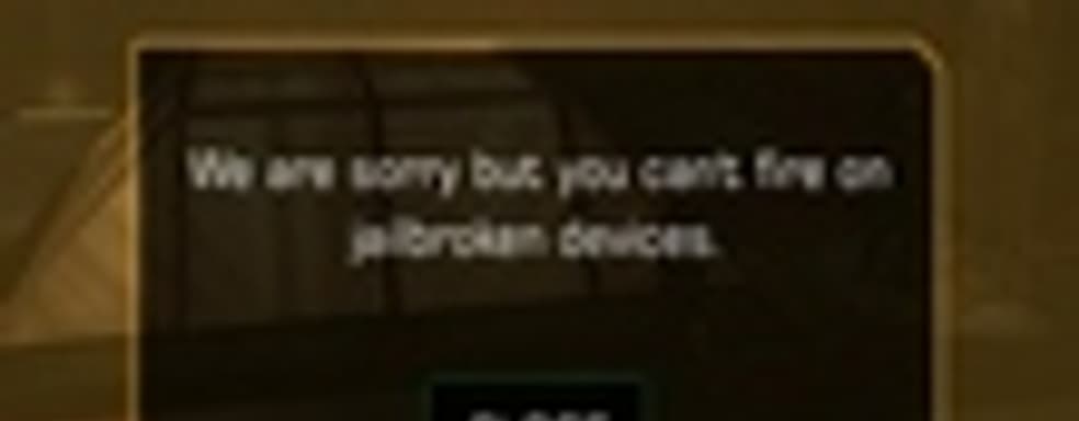 Deus Ex: The Fall - пользователи взломанных i-устройств не могут стрелять