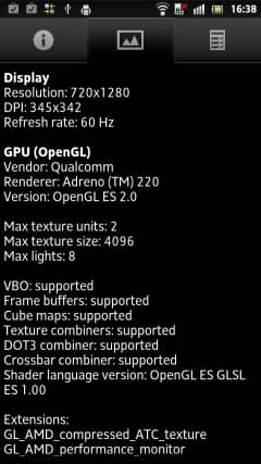 системные данные Sony Xperia S — системные данные