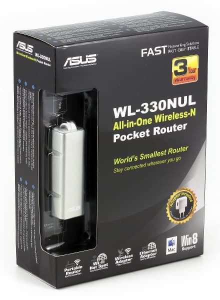 Упаковка роутера ASUS WL-330NUL Упаковка роутера ASUS WL-330NUL