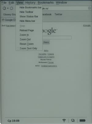 PocketBook Touch — браузер