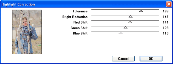 Коррекция бликов в Photobie